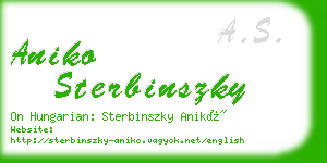 aniko sterbinszky business card